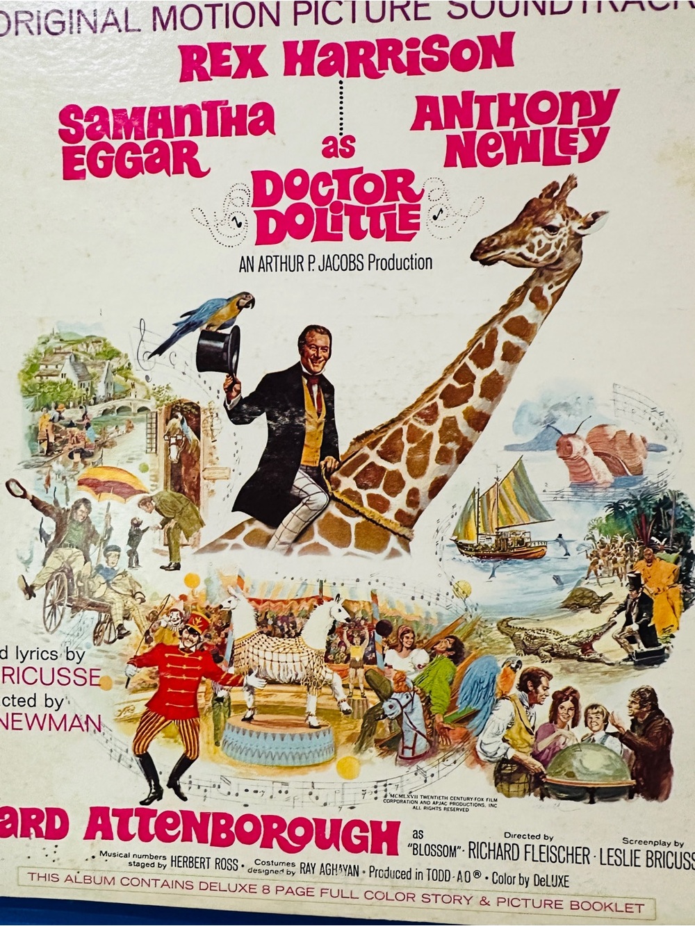 Doctor Dolittle VTG 1967 Original Motion Picture Soundtrack Vinyl Record & Book